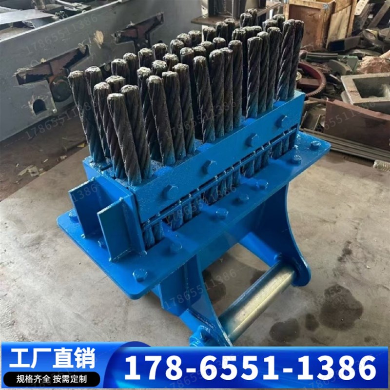 2排3排仰拱钢刷挖掘机钢丝刷隧道明L洞换填清底渣石挖机钢刷