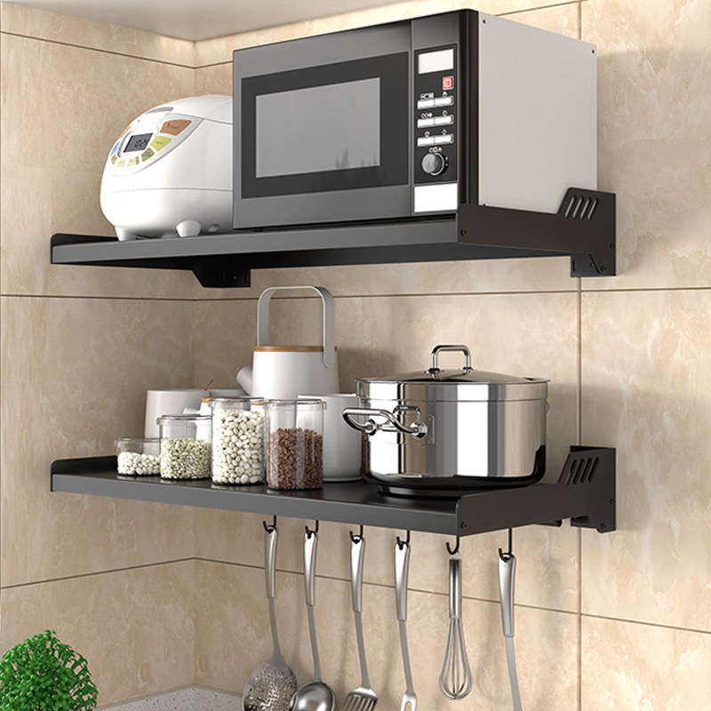 极速厨房不锈钢h微波炉置物架墙上烤箱架子支架壁挂式收纳架免打,厨房/烹饪用具,微波炉置物架,淘宝优惠券,粉丝福利购,淘宝优惠卷