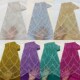 新款 绣花布料lace 交叉亮片珠管绣网布面料w欧美新娘婚纱礼服时装