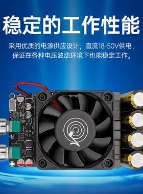 ZK-6001f DC18-50V有源重低音炮纯后级功放板低通滤波单声道600W