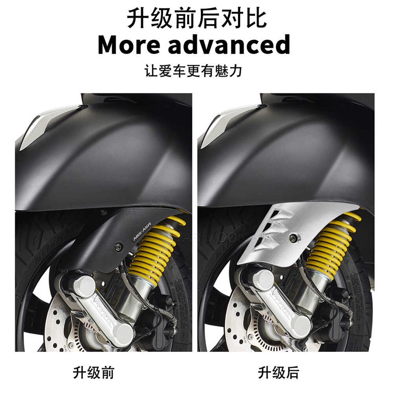 适用维斯帕Vespa 300 250 125F 前减震护罩摇臂侧盖改装摩托车装