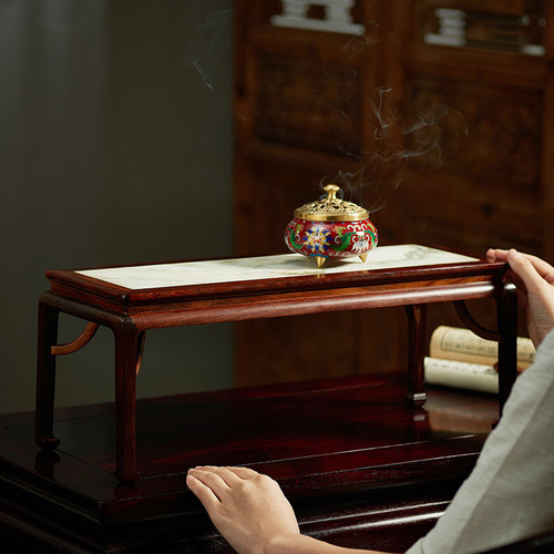 小叶紫檀a实木底座摆件红木明式花盆奇石玉器花瓶托架盆景条案架