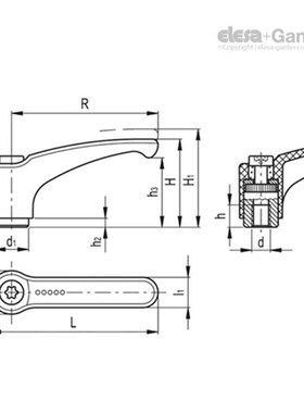 Elesa Ganter伊莉莎冈z特 ERZ-SST-VD 可调节手柄