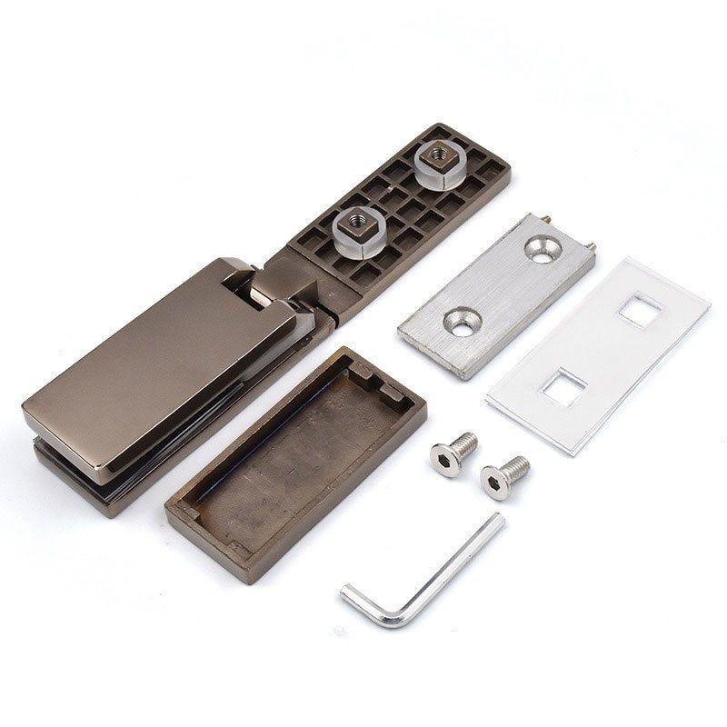 304不锈钢门铰链门夹深褐色内z外开合页180度隔断淋浴房玻璃门合