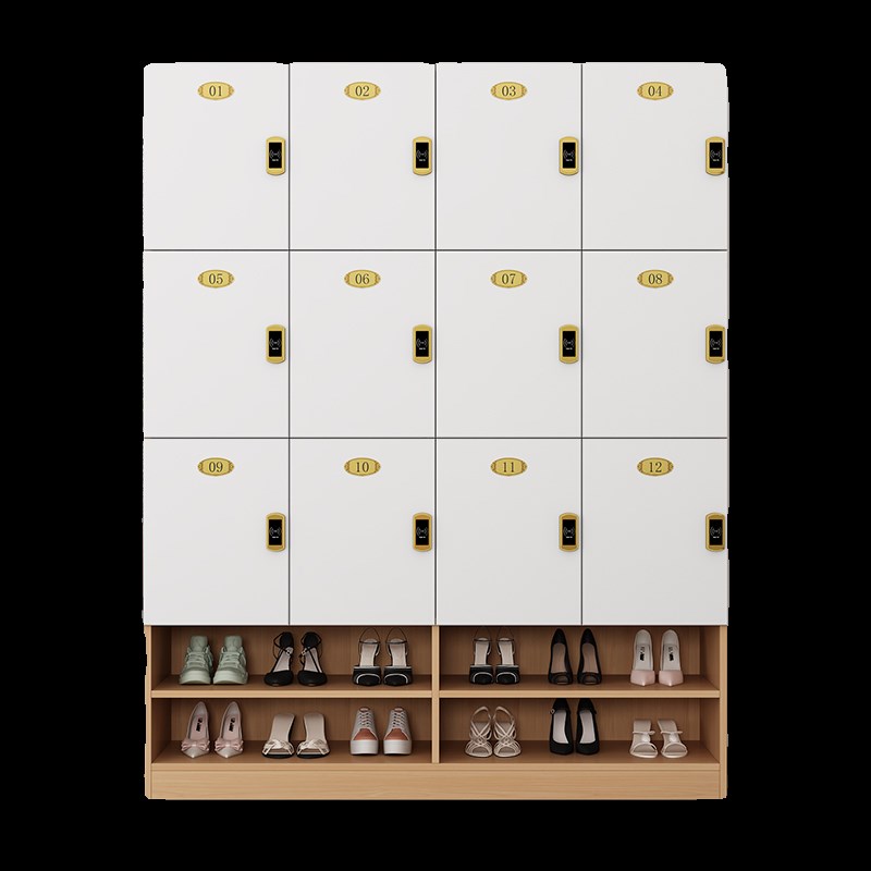 木色健身房更衣柜j瑜伽馆美容院存包柜舞蹈浴室员工柜子储物柜鞋