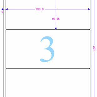 100张 爱雷A博光亮白色标签CL213LG A4不干胶标签纸 打印标签纸