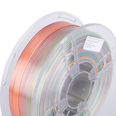 彩格3d打印耗材pla1o.75mm 彩虹色 丝绸PLA彩虹材料1kg 3Ed打印笔