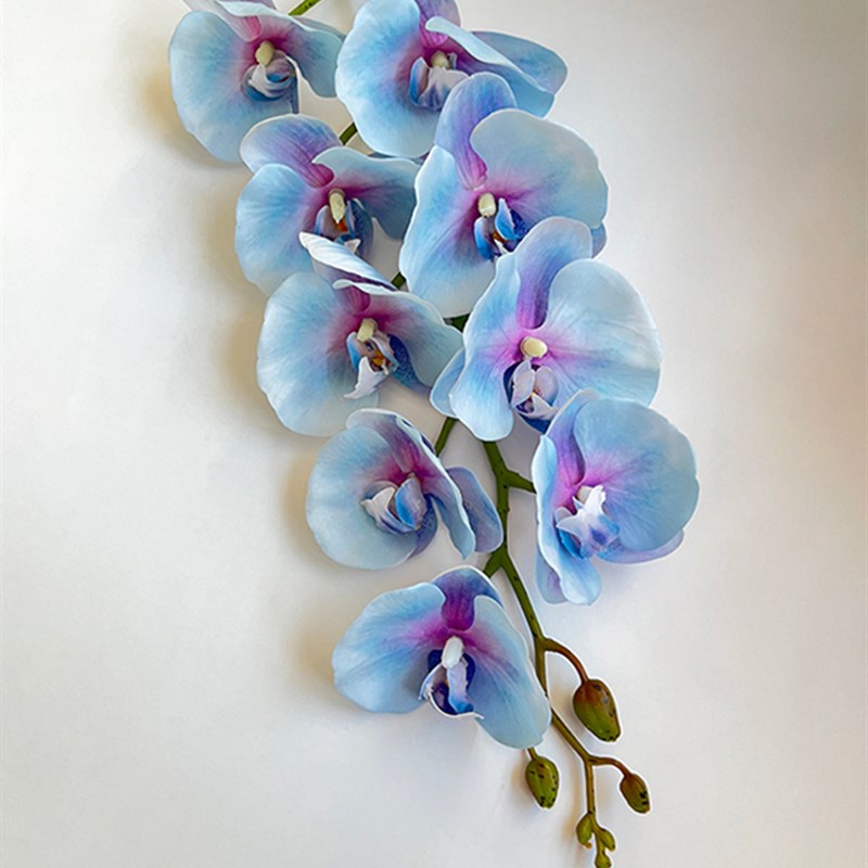 手感保湿蝴蝶兰彷真花摆设花瓶高级G感假花摆件装饰客厅玄关轻奢