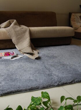 富居(FOOJO)地毯加柔w长绒客厅卧室地毯70*160cm灰色