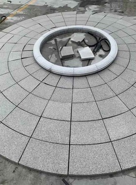 芝麻黑色火烧板石材m工程石板材公园商场地铺板花岗岩芝麻黑石材