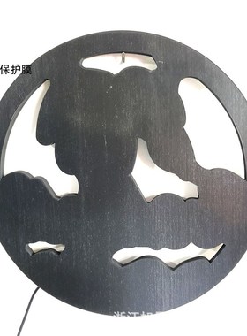 室内气氛营造道具装饰霓虹灯发光灯E具LED装饰灯黑色背板12V