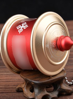 手摇转动 用品黑色手摇激光雕刻家居E摆件随身携带红色 转桶筒合