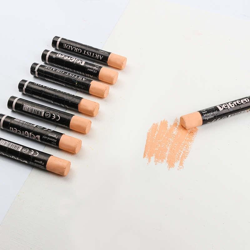 丹可林重彩油画棒肉色三代升级盒装 常用单色O软性重彩棒 儿童安