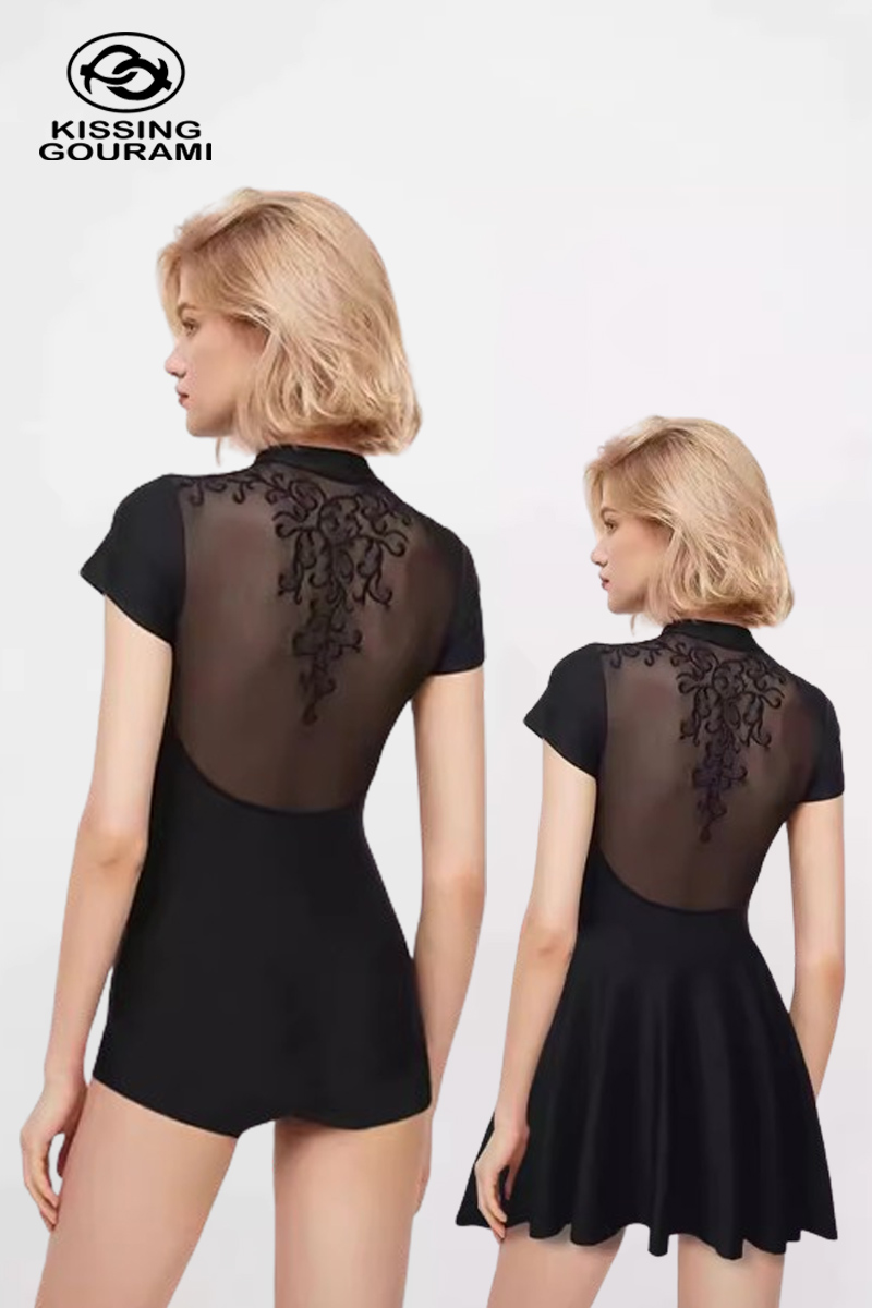 KISSINGGOURAMI新款泡温泉高级感时尚潜水服保守显瘦游泳衣夏季