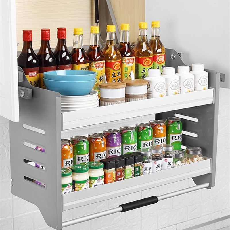 极速凯洛恩d吊柜升降拉篮厨房橱柜上下升降篮下拉式升降机置物架