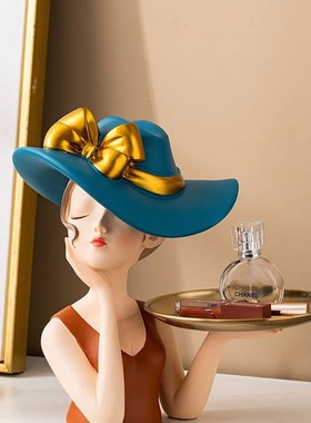 极速北欧女孩玄关钥匙收s纳摆件创意客厅电视柜装饰品摆设乔迁新