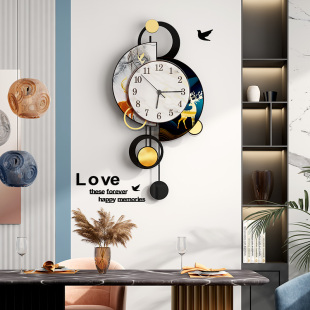 极速创意家用网g红时尚钟表客厅挂钟轻奢装饰2023新款现代简约挂