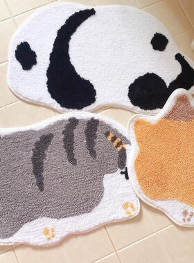极速Free shipping adorkable cat back absorbent bathrooZm ste