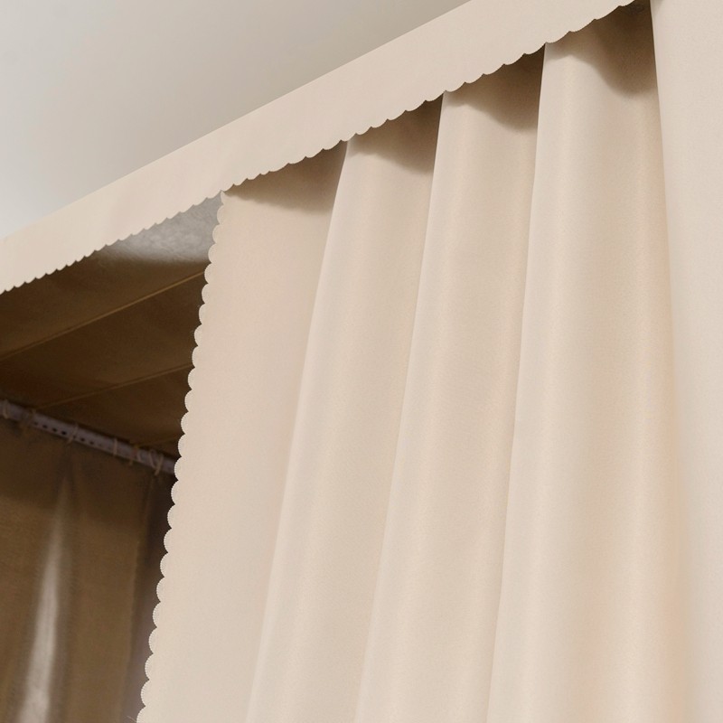 极速大学生宿舍上铺床帘纯色强遮光帘下I铺寝室加厚简约蚊帐一体