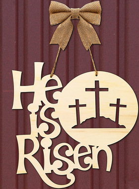 极速Easter woodeln sign decorative wall pendant decorations