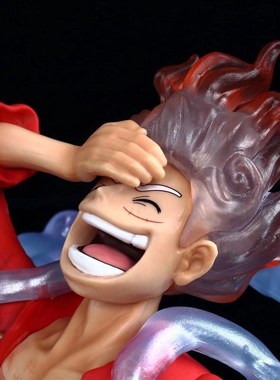 极速One Piece Luffy Gear 5 Anime Figure Sun God NikaX 17cm P