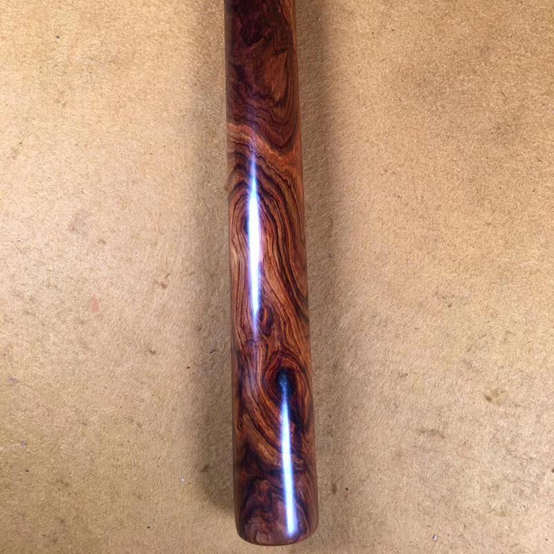 极速海南黄花梨虎皮纹p一木制擀面棍油梨老料木棍家居装饰摆件送