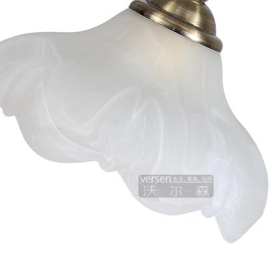 极速绿色透明莲花l玻璃台o灯灯罩配件复古卧室床头触摸玻璃灯罩