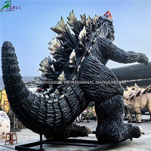 仿真怪兽来图定制自贡工厂直销哥斯拉大战金刚电影同款雕塑模型