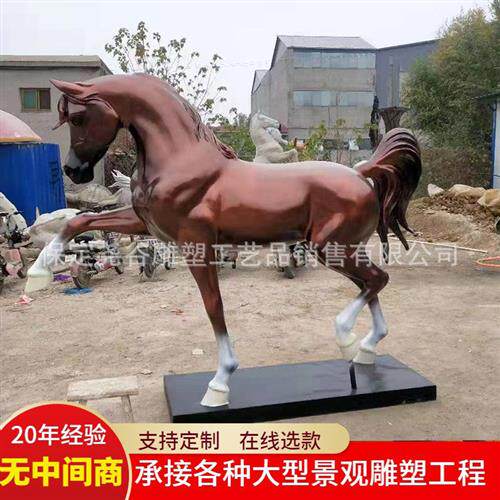 大型仿真马雕塑户外铸铜马到成功景观厂家纯铜马踏飞燕铜雕八骏马