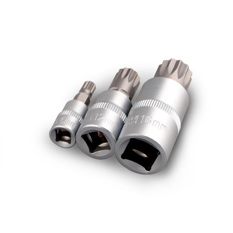 8个Torx Bkit插座套装1/4 / 3/8 1/2适配