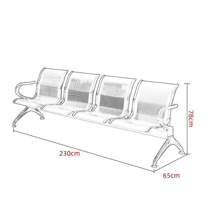 奈高连排椅机场椅公共座椅长椅银行医院走廊椅子S休闲排椅休息区