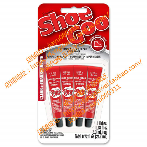 Shoe Goo 5510110 Mini Adhesive (4 Pack), 0.18 fl.. oz.