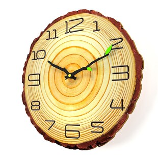 Modern minimalist style wood grain clock NoOrdic creative wa