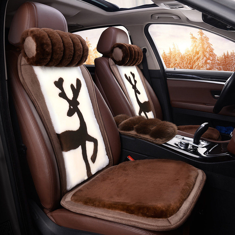 2022款奥d迪a4l a6l q2l q3 q5l航海家冒险家汽车座垫冬季羊毛坐