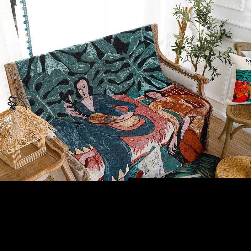 莫兰迪棉线毯沙发巾垫租房四季盖毯防滑沙发垫Q盖布罩民宿装饰挂,居家布艺,椅垫,淘宝优惠券,粉丝福利购,淘宝优惠卷