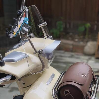 适用于标致姜戈TT150Django150风挡前挡风Q玻璃改装挡风板挡雨板