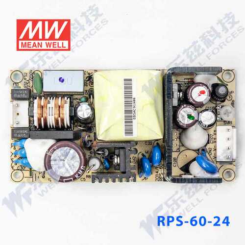RPS-60-24台湾明纬60W24V直流稳压PCB裸板医疗开关电V源2.75A基板