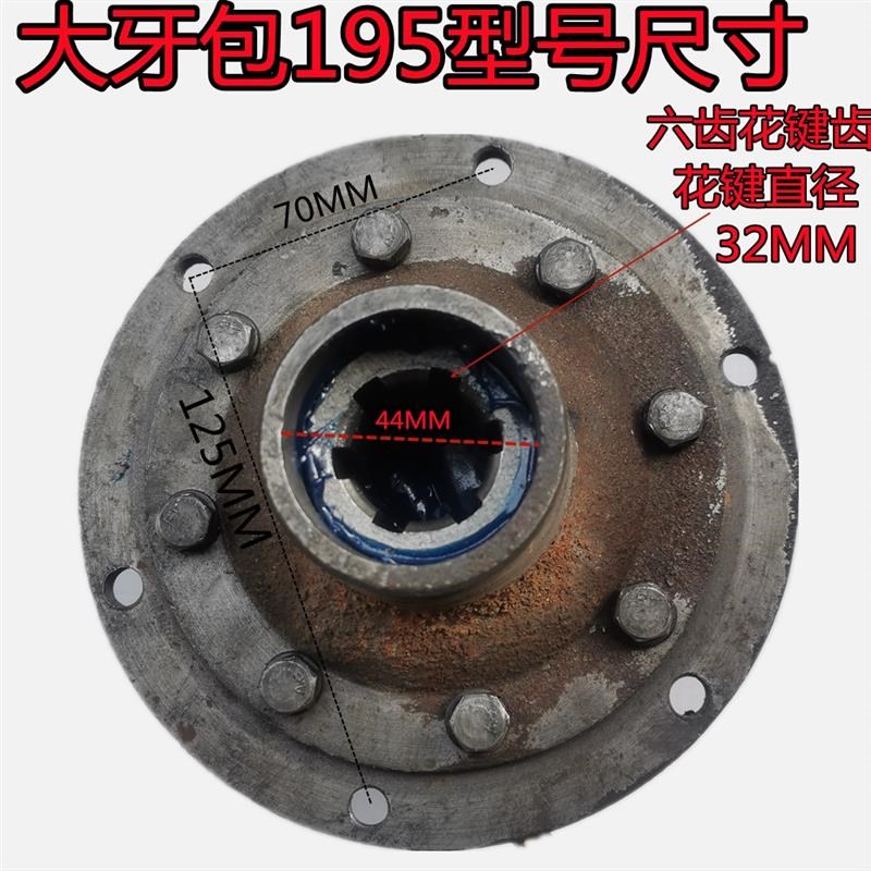 电动三轮车后桥差速器 195炼条后D桥齿盘牙包 175差速器外壳壳总