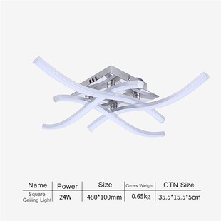 Three RoSom Led Lamp Wave Living Fork Ceiling Four