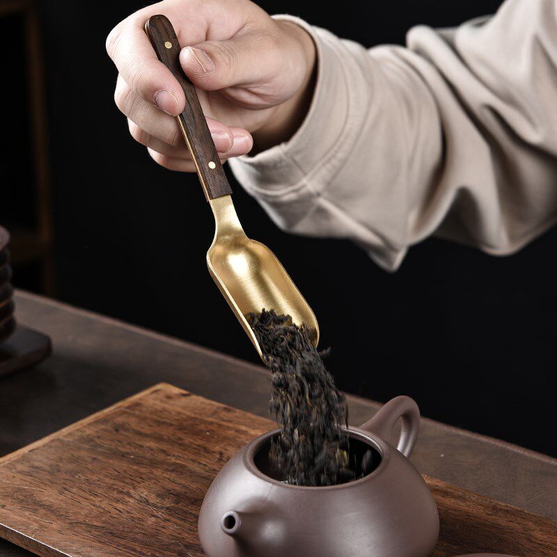 茶道六君子实木6君子茶夹勺茶筒茶E具配件日式黑檀六件套家用杯垫