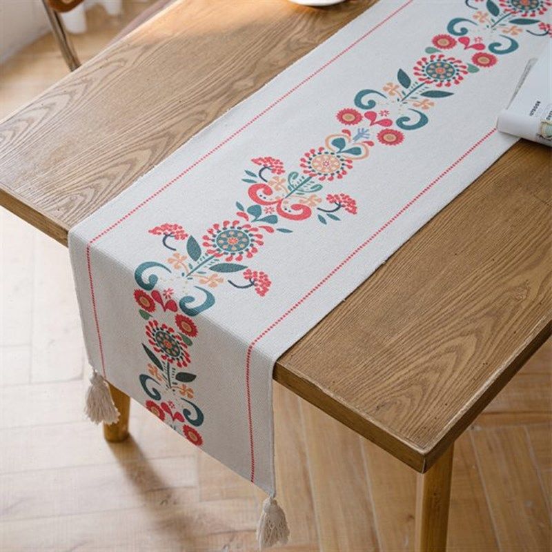 复古棉麻桌旗简约现代桌垫长条长方形布艺ins电视柜Y茶几装饰台布,居家布艺,桌旗,淘宝优惠券,粉丝福利购,淘宝优惠卷