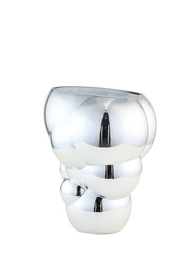 电镀银色d仿肥皂泡玻璃花瓶摆件家居轻奢装饰品花器