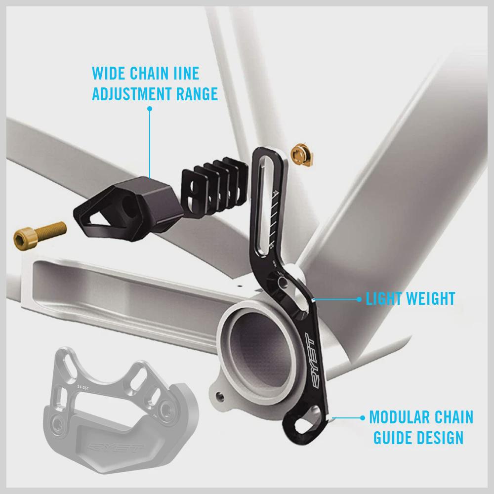 山地车单盘牙盘导炼器 稳炼护炼器26T-F36T车架牙盘护盘片ISCG05