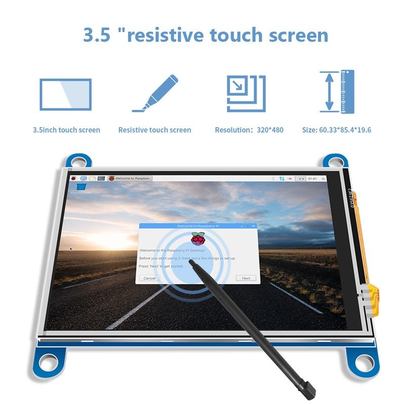 3.5inch Resistance Touch vScreen  LCD Display HDMI Module 48