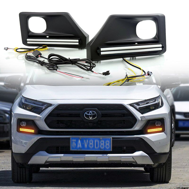 适用于23-24款丰田RAV4探险版日行灯荣放雾灯框改装LEYD行车装饰