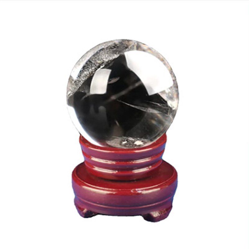 天然白色原矿原石白水晶球办公家居客H厅玄关送礼开业装饰桌面摆