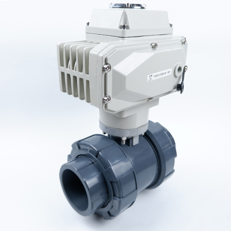 电动pvc球阀 Q921F-16S 塑料UPVC 耐酸碱腐蚀dn15 20 25 4X0 50 6