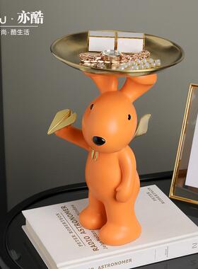 摆件客厅品装饰电视柜桌面家居创意玄关酒柜轻奢兔子乔Y迁礼物现