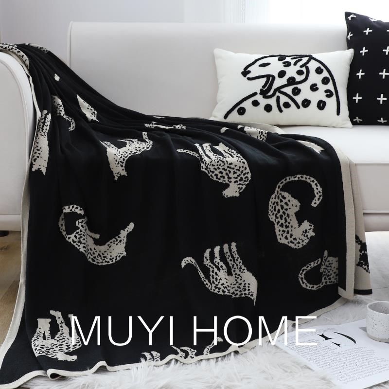 北欧毛毯针织毯复古客厅沙发毯办公I室午休毯子午睡毯黑色盖毯,居家布艺,浴巾,淘宝优惠券,粉丝福利购,淘宝优惠卷