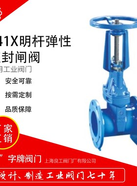 上海良工Z41X明杆弹性座封闸阀软密封法兰闸阀消防自来水阀门DN80